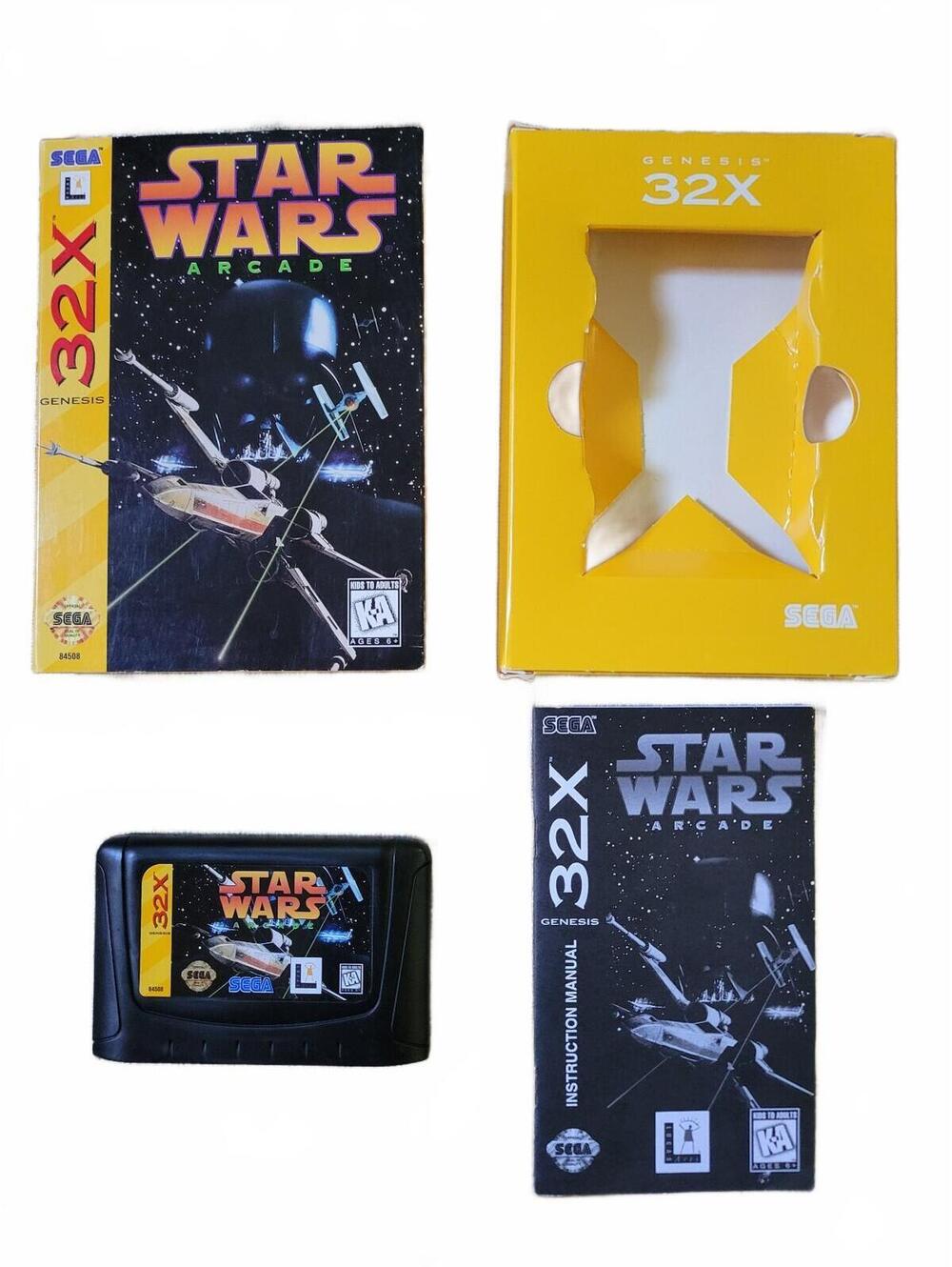Star Wars Arcade Sega 32X Genesis Video Game Cartridge with Box and Manual